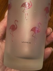 Culver White Frosted Flamingo High Ball Glasses – 2