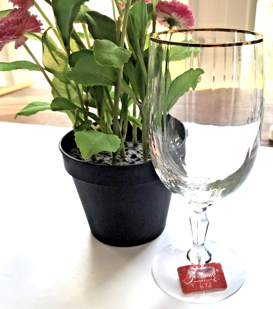 Vintage Gorham Crystal Golden Sunset Iced Tea Glass Replacement NEW WITH TAG