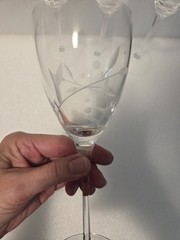 Lenox Crystal Opal Innocence 8.5″ Tall Water / Wine Glasses Set 4 Discontinued
