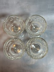 4- Bartlett Collins St. Genevieve Clear Wine Glasses Vintage 1960’s