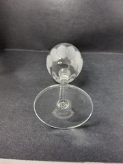 Vintage Toscany Crystal Wine Glasses, Hand-Blown Frosted Etched Leaf Pattern