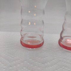 Riedel Crystal «O» Pink Champagne Glasses Set Of 2 Hollow Ribbed Gently Used