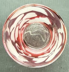 SET OF 3 VINTAGE & ANTIQUE HAND PAINTED & ETCHED FLORAL TUMBLERS VARIOUS COLORS