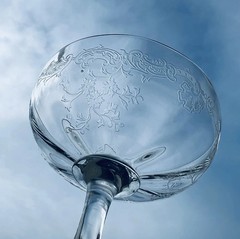 Saint Louis Massenet Cleo Champagne Coupe Glass Cristal Engraved Napoleon III K