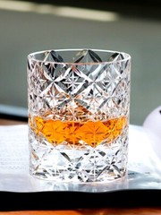 K9 Crystal Glass Rocks Whiskey Glasses Hand-carved Stars Glass 8oz Clear 1PC