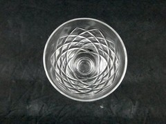 Waterford Crystal Sherry Glass Criss Cross Cut Foot 4.5 Inch Height Script Stamp