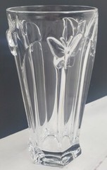LENOX Butterfly Meadow Highball Iced Tea Clear Glass Full Lead Crystal 6.5″