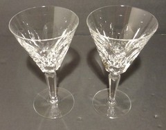 *VINTAGE* Waterford Crystal SHEILA (1958-) Set 2 Water Goblet 7″ Made in IRELAND