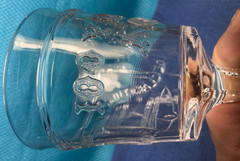 c.1875 100 YEAR CENTENIAL Adams Glass «LIBERTY BELL» Goblet 6 1/8″ 4th of JULY