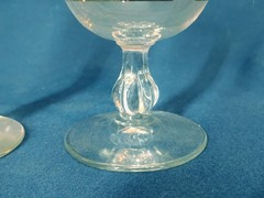 Libbey Frosted Gold Leaf Frosted Sherbet Glasses MCM Set of 2, Vintage