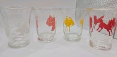 10X Vintage Libby Glasses 1950’s Elephant, DOG, Horse, Monkey, Juice, Beverage