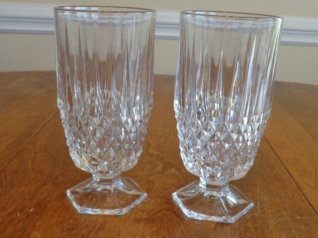 FOSTORIA STRATTON ICED TEA GLASSES LOT OF 2