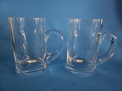 SET OF 2 Tiffany and Co. Classic Crystal Beer Mugs