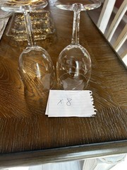 Princess House Highlights Clear Etched Floral Wine Glasses, France