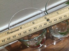 2 Vintage Libbey Franciscan apple ?Glass ice tea goblets split bulb stem Apple