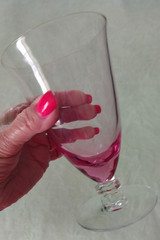 Tiffin Wisteria Pink Iced Tea Goblet (Stem 17477) TIFFIN-FRANCISCAN