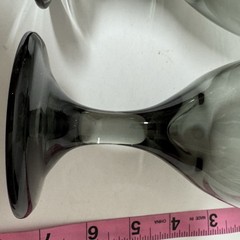 Vintage Set Of 4 Libbey Smoke Gray Glass Water Wine Iced Tea 16 Oz Goblets 7″