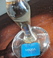 MIKASA CRYSTAL IMPERIAL GOLD GOBLET 2 WINE GLASSES 6 OZ AND 10 OZ