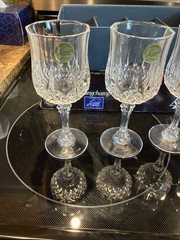 Longchamp Cristal d’ Arques 24% Lead 5.75 oz. Set of 4 Crystal Wine Glasses