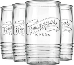 Glass Tumbler Drinking Glasses Set of 4 – Genuine Artisan-Made Vintage Italia…