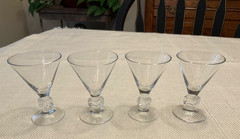VTG 2 Ounce Crystal Cubed Stem Cordial Glasses (Set of 4)