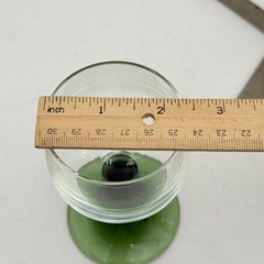Commercial .1Ltr Marked German Luminarc Roemer Green Beehive Ribbed Wine Glass
