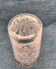 Anchor Hocking CHANTILLY Tumbler Glass Gold Edge 5 Inches Tall MCM Barware