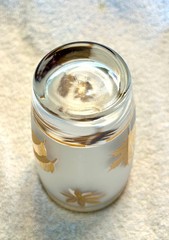 Libbey Golden Foliage vintage MCM Leaf tumblers lot of 4 10 oz