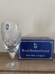 Royal Doulton Westminster Iced Tea Crystal Glass Water Glass 7″ Tall NWT NIB
