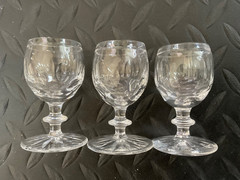 Lot of 6 Edinburgh Crystal Glasses Asst Sizes Scotland No Box Free Shipping