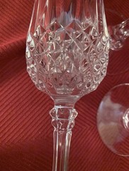 Cristal d’Arques Longchamp Set of 5 Champagne Water Wine Sherry & Cordial Qty Av