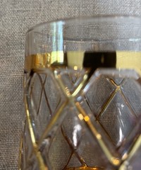 Vintage Joseph Altuzarra 18K Gold Lattice Lowball Cocktail Glasses – Set of 2