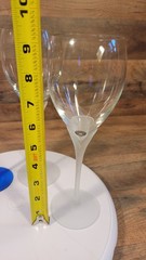 Vintage Set Of 4 Romanian White Cobalt Blue Petal Stem Champagne Flutes 9″-10″
