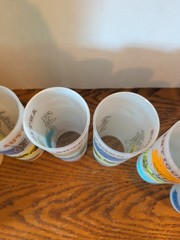 Vintage Antique Autos Frosted Drinking Glasses Set of 7 Classic Cars Tumblers
