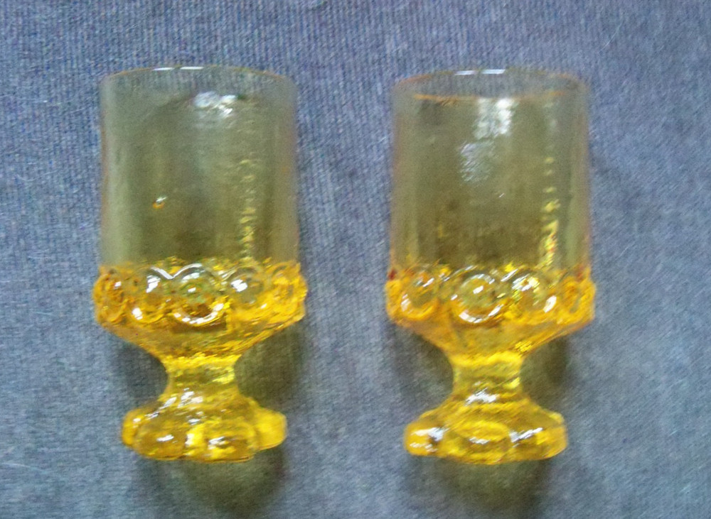 Tiffin Vintage Glass Cornsilk Yellow 1970’s Madeira Footed Water Goblets – 2