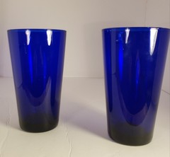Cobalt Blue Tumblers 3.25″x5.75inch (Set of 2) Cottagecore 4th Of July America