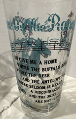 Vtg Western Drinking Glasses Set Of 2 Sing A Long Series “Home On The Range”