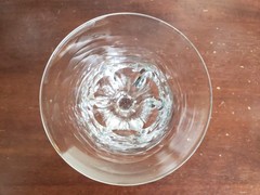 Val St Lambert Harald Water/Wine Goblet 6 3/4″ Heavly Lead Cut Crystal Sign. VSL