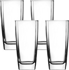 Drinking Glasses Set 16 Ounce All Clear Glass Dishwasher Safe 4 Pieces