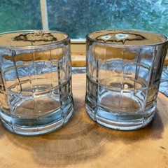 Vtg Anchor Hocking Manchester 10.5 oz Old Fashioned Whiskey Glasses Set of 2