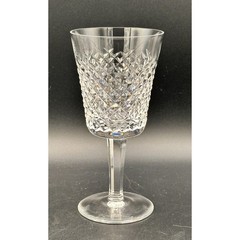 Waterford Crystal ALANA Cut Cross Hatch Multi-Sided Stem Water Glasses Set of 4