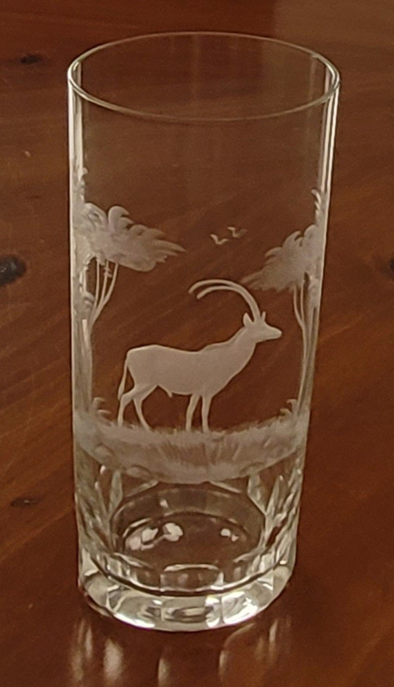 Queen Lace Crystal Kenyan African Sable 5.5″ Highball Tumbler Glass
