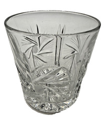 Pinwheel Design Pressed and cut Glass Whiskey Rocks Tumbler Replacement Glass