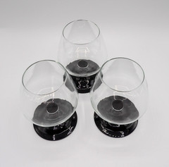 Domino Signature Black by Cristal D’Arques-Durand Brandy Glasses Set of 3