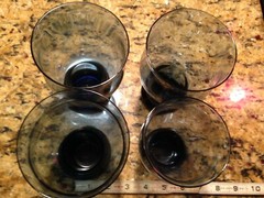 Lenox Clarion Blue Stem Glassware (1) 12 oz. & (3)  16 oz Goblet..