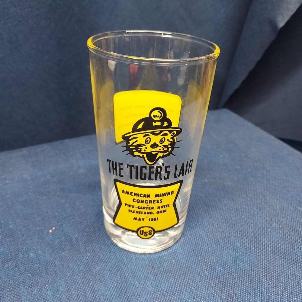 1961 USS Amer. Mining Congress, Tiger’s Lair Pick-Carter Hotel Collector’s Glass