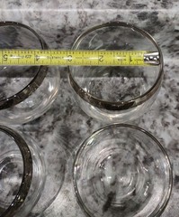 VTG 3 Pairs Silver Tone Rim Roly Poly Punch Glasses Dorothy Thorpe Mad Men