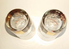 Set (2) Goebel Rosine Wachtmeister Cats German Drink Glasses Gold Gilt 2010 NIB!