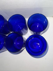 Set Of 10 Cobalt Blue Tumblers Glasses 4″