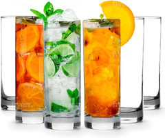Highball Glass Set Elegant Tom Collins Glasses Set of 6 12Oz Tall